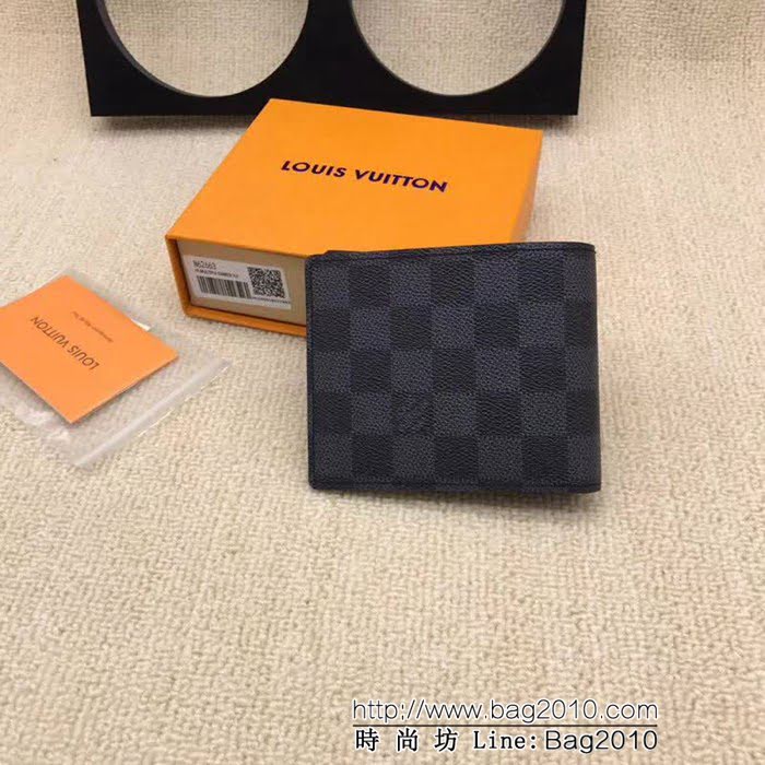 路易威登LV頂級原單 N62663海外原單 DamierGraphite帆布錢夾 ZY1109